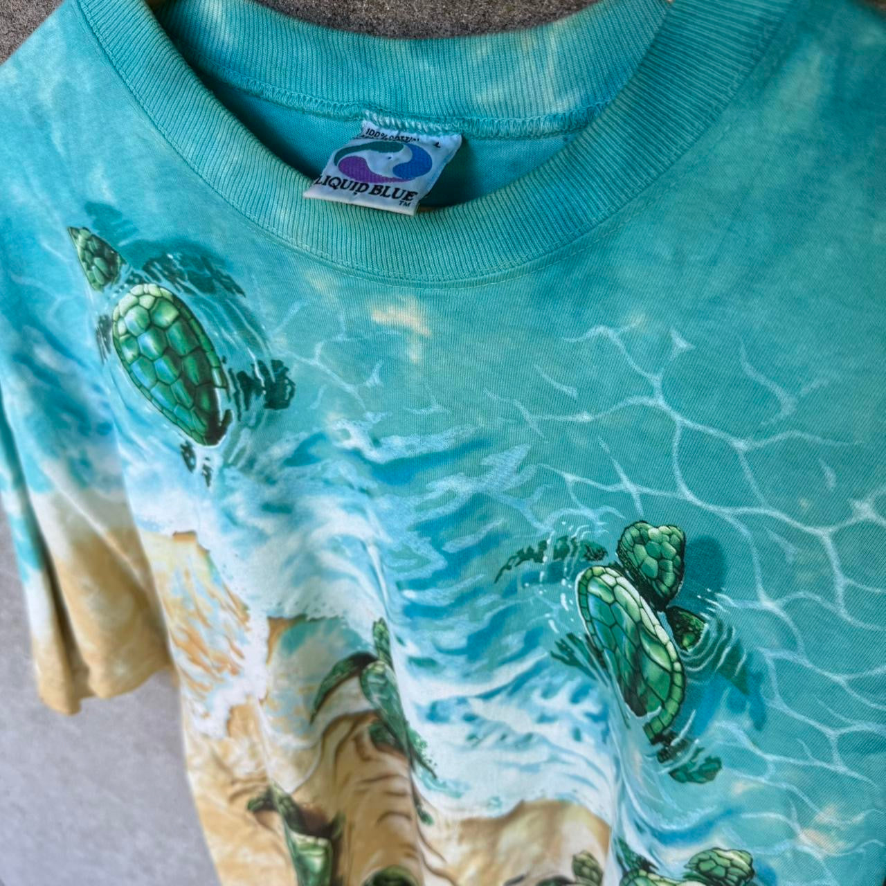 1996 Liquid Blue Turtle Beach Shirt