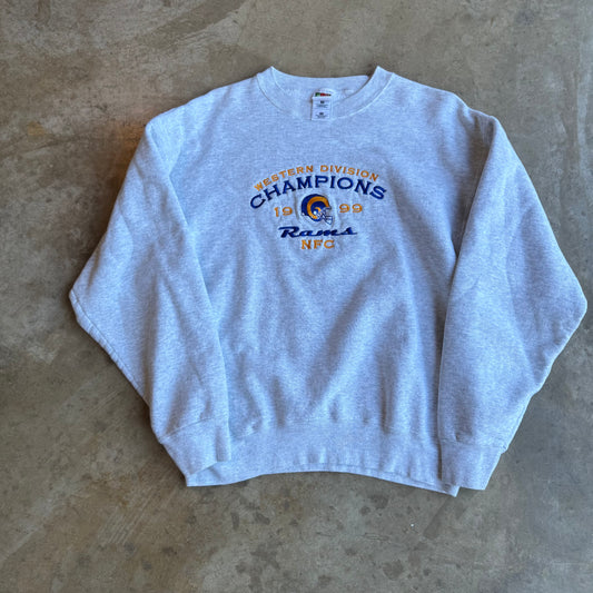 vintage 1999 rams crewneck