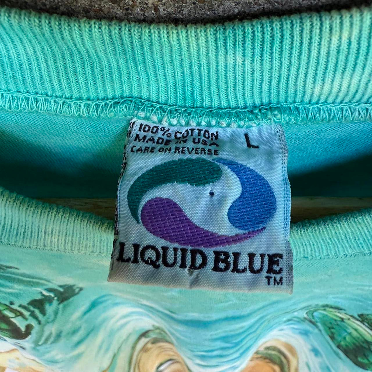 1996 Liquid Blue Turtle Beach Shirt
